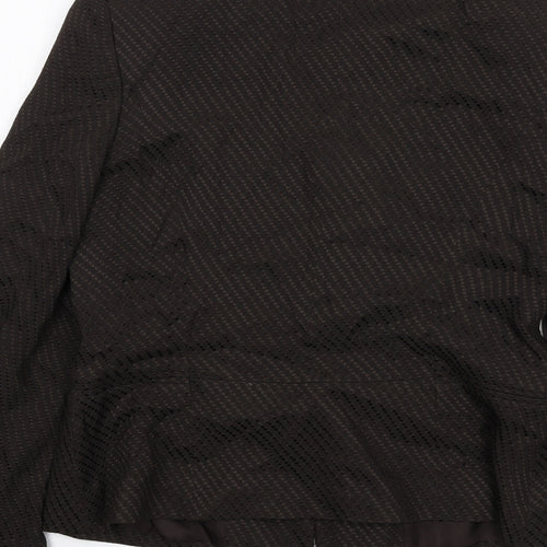 Kaliko Womens Brown Acetate Jacket Suit Jacket Size 12