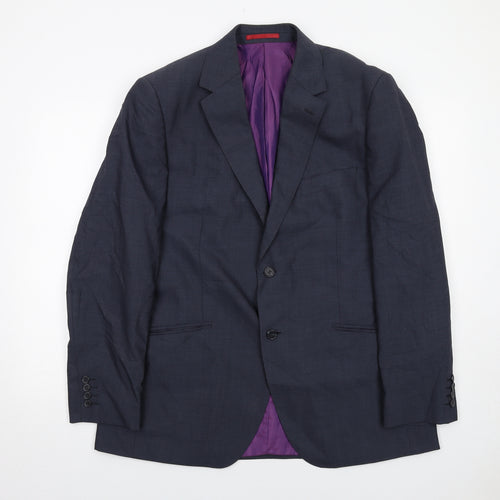 Howick Tailored Mens Blue Wool Jacket Suit Jacket Size 42 Regular