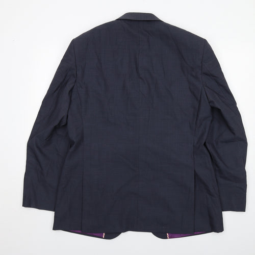 Howick Tailored Mens Blue Wool Jacket Suit Jacket Size 42 Regular