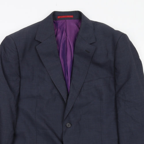 Howick Tailored Mens Blue Wool Jacket Suit Jacket Size 42 Regular