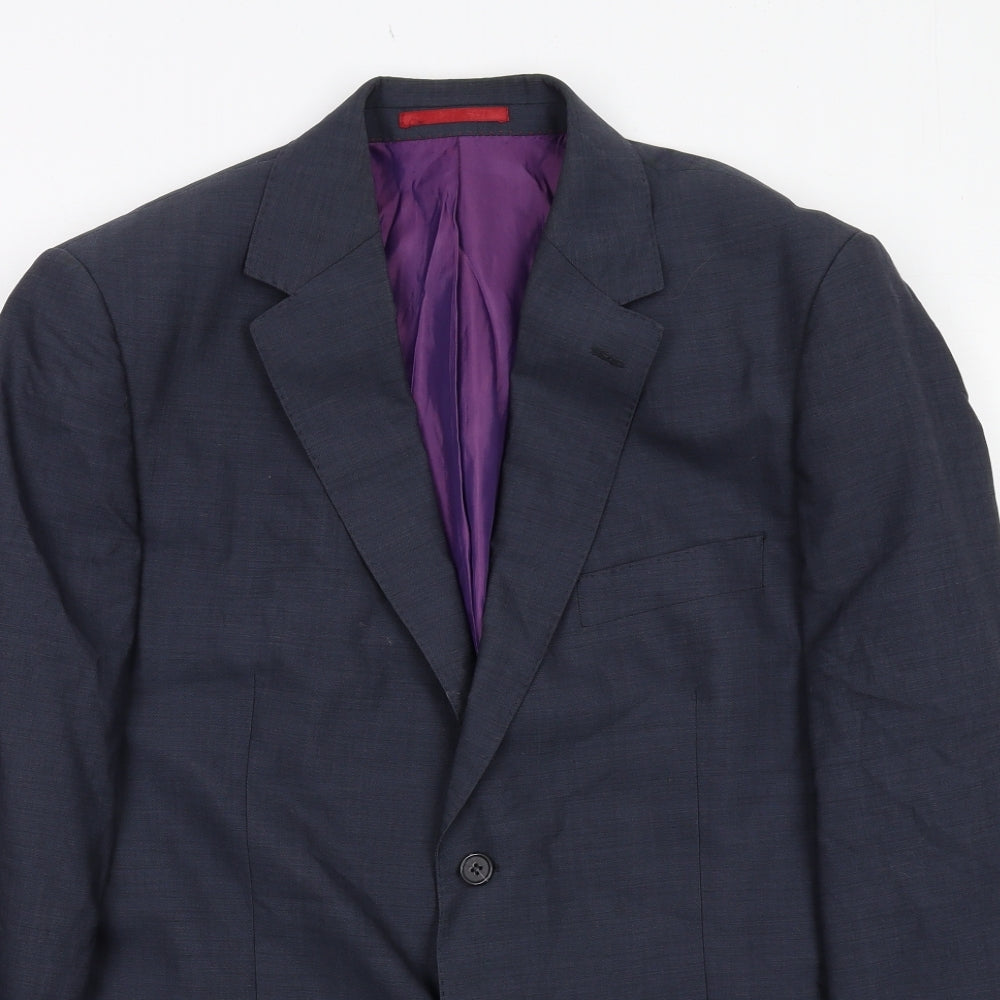 Howick Tailored Mens Blue Wool Jacket Suit Jacket Size 42 Regular