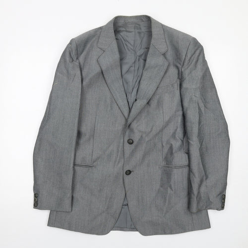 Aquatite Mens Grey Polyester Jacket Suit Jacket Size 40 Regular