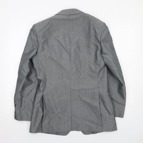Aquatite Mens Grey Polyester Jacket Suit Jacket Size 40 Regular