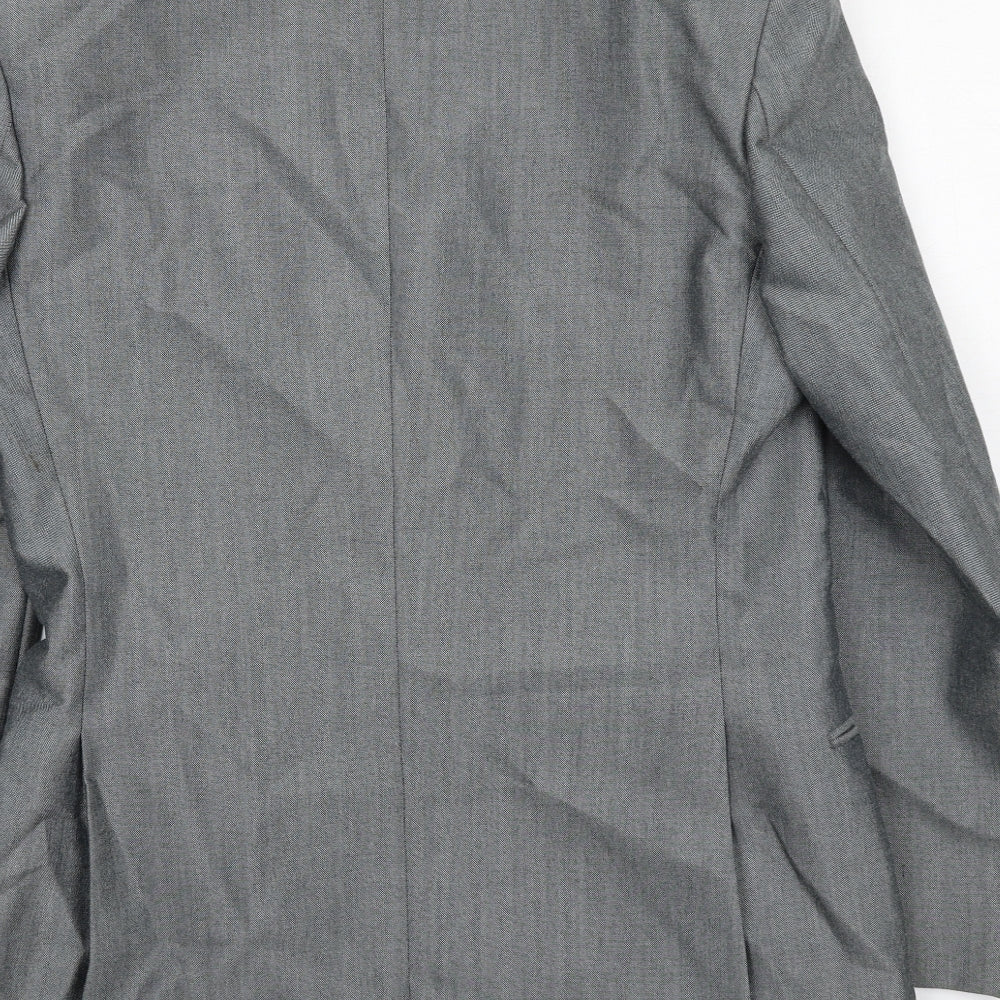 Aquatite Mens Grey Polyester Jacket Suit Jacket Size 40 Regular