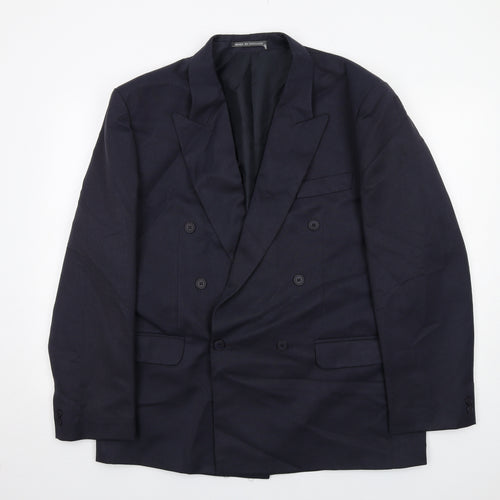 Classics Mens Blue Polyester Jacket Suit Jacket Size 44 Regular