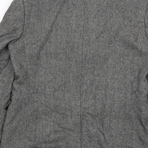Topman Mens Grey Wool Jacket Blazer Size 38 Regular