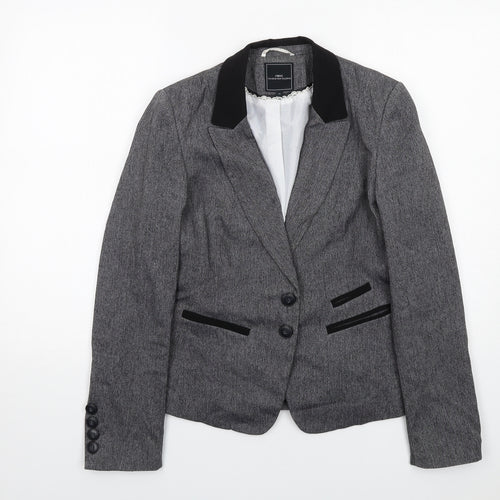 NEXT Womens Grey Polyester Jacket Suit Jacket Size 10