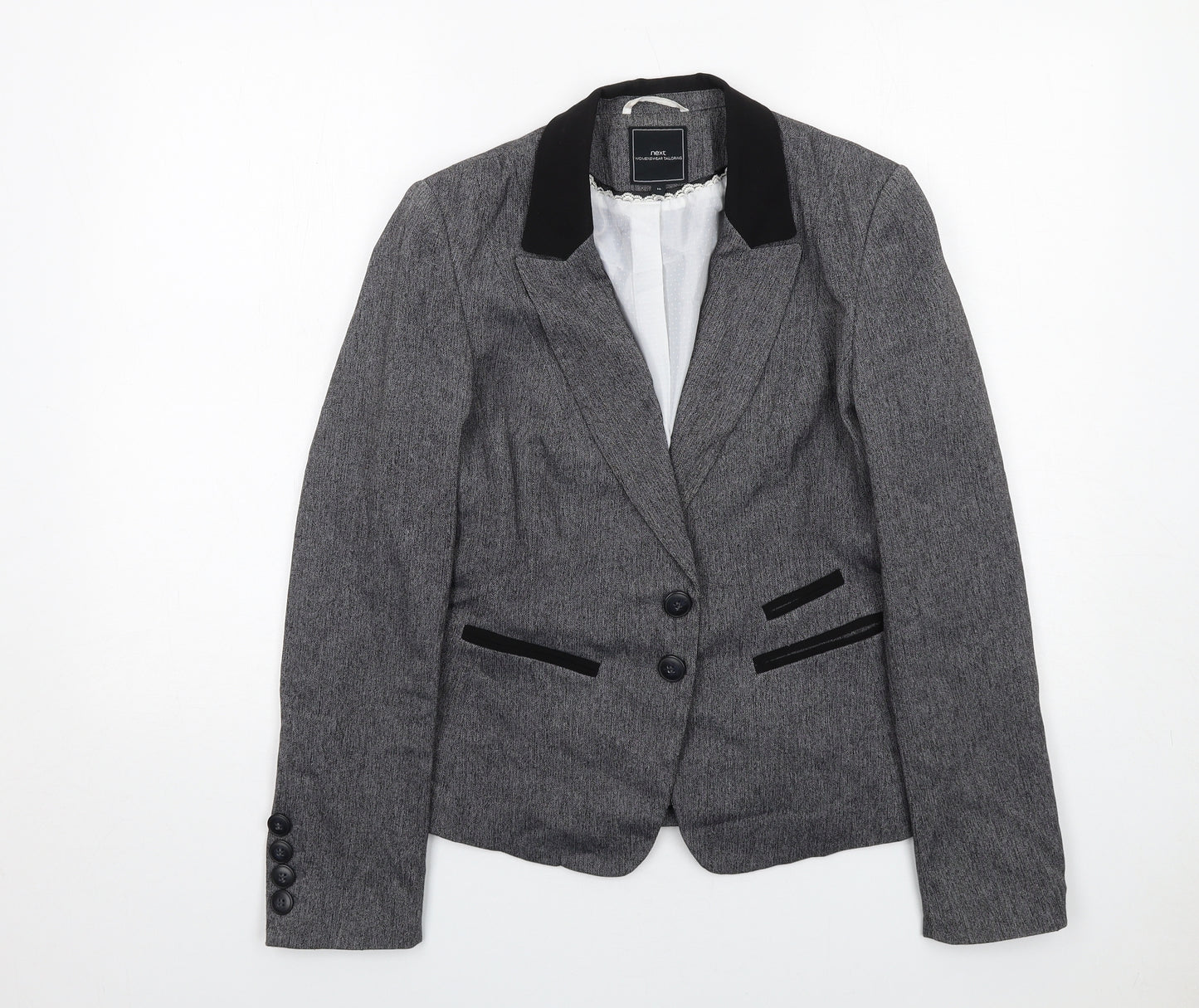 NEXT Womens Grey Polyester Jacket Suit Jacket Size 10