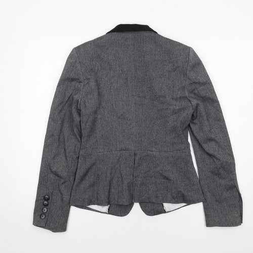NEXT Womens Grey Polyester Jacket Suit Jacket Size 10