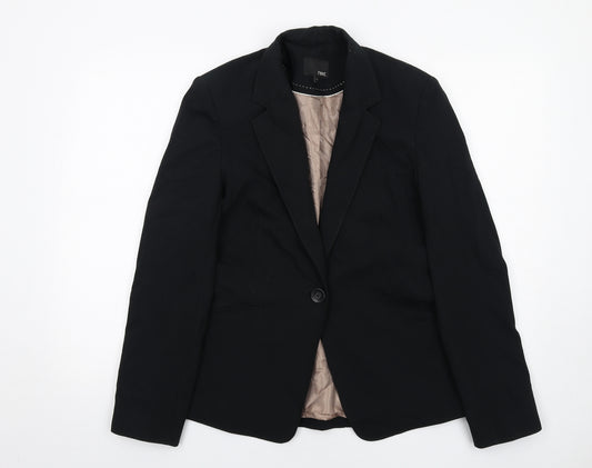 NEXT Womens Black Polyester Jacket Suit Jacket Size 12