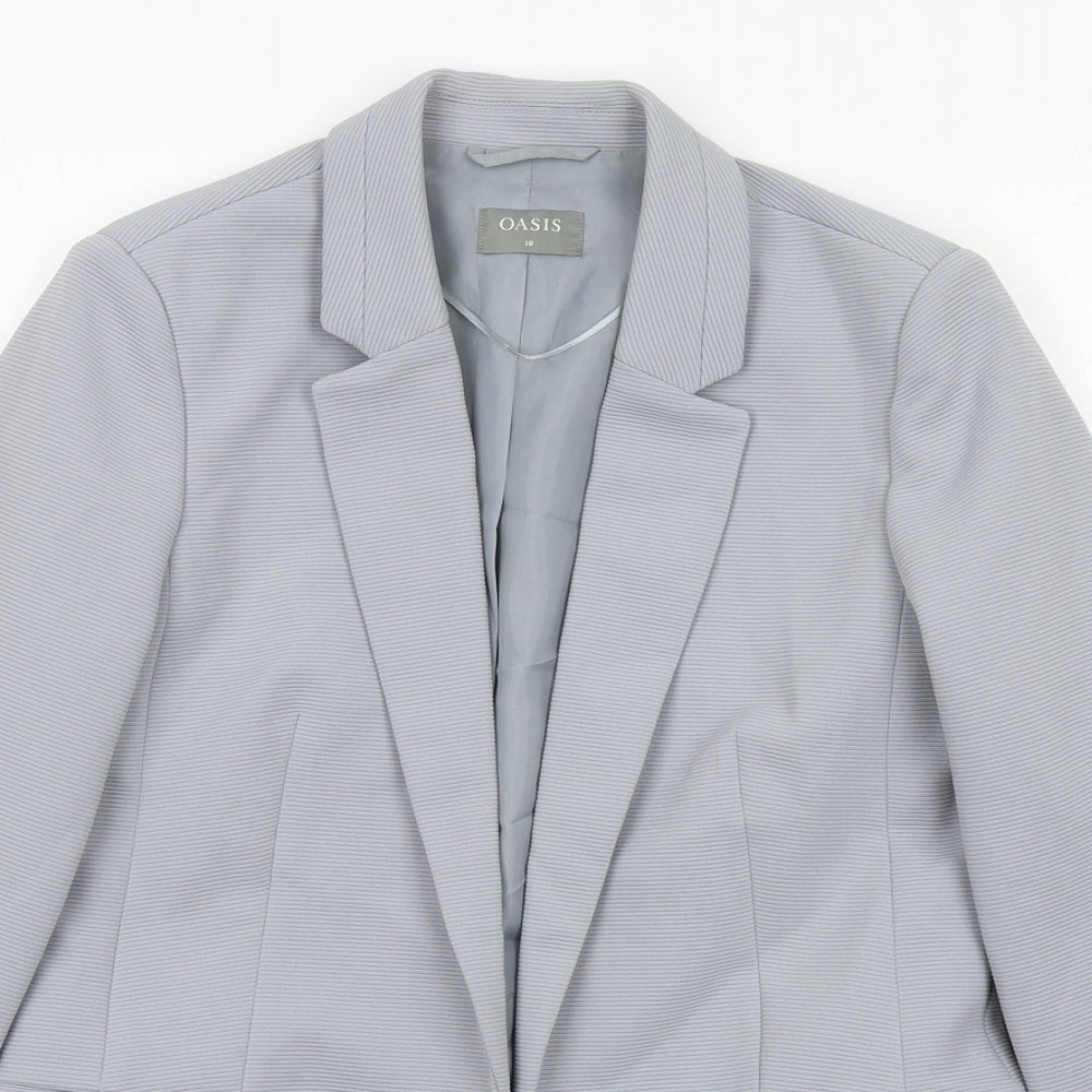 Oasis Womens Blue Jacket Blazer Size 10