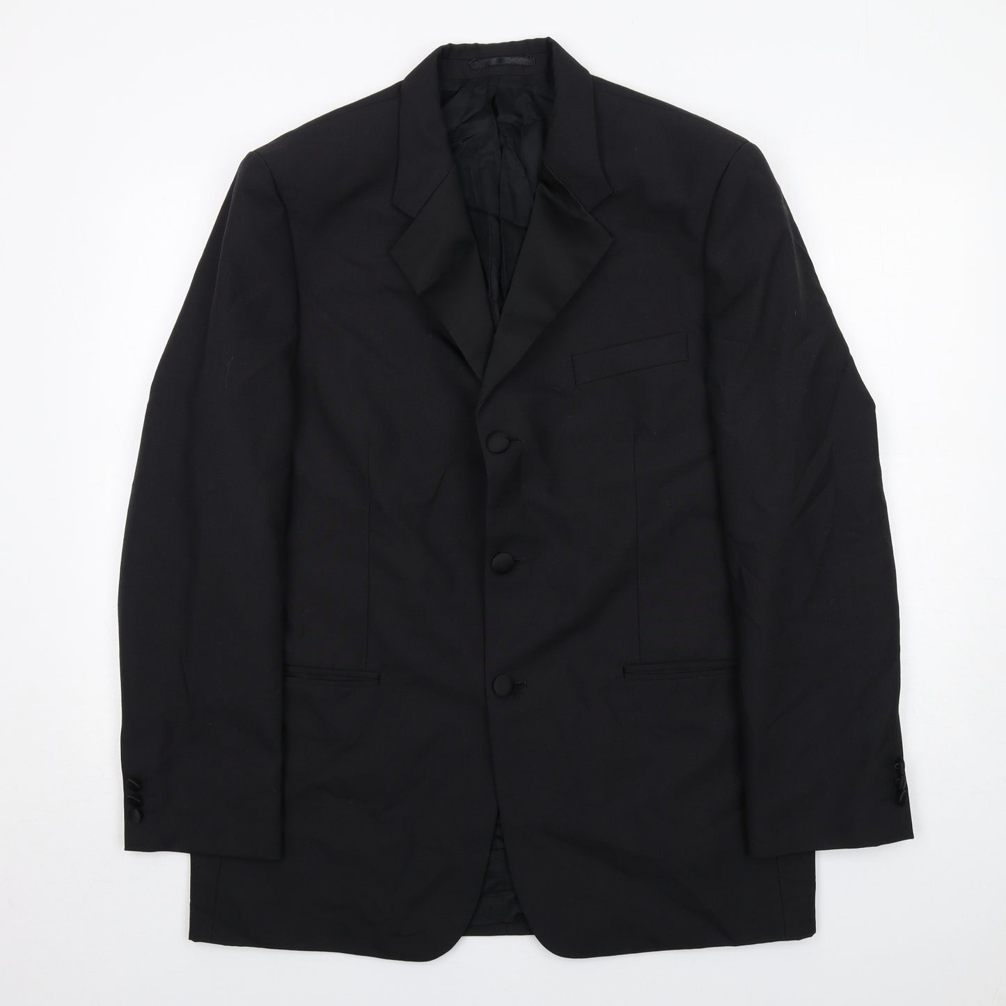 Scott & Taylor Mens Black Polyester Tuxedo Suit Jacket Size 42 Regular