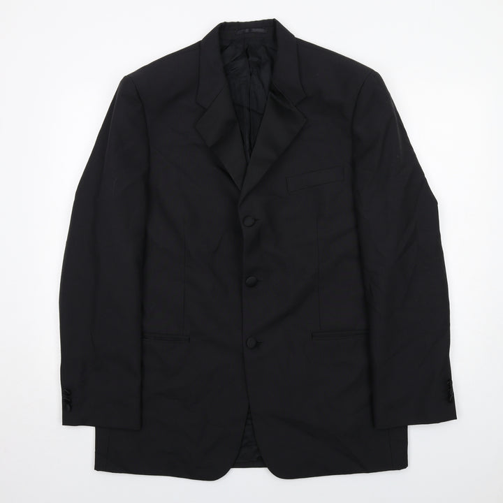 Scott & Taylor Mens Black Polyester Tuxedo Suit Jacket Size 42 Regular