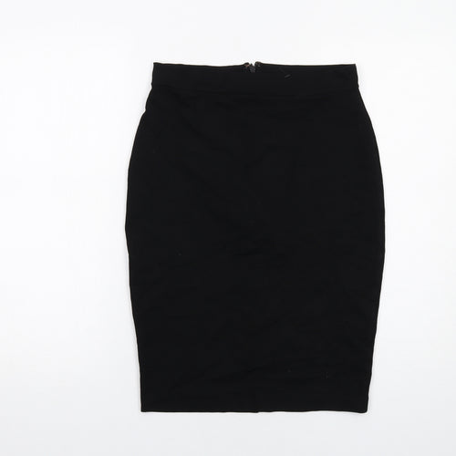 French Connection Womens Black Viscose Bandage Skirt Size 10 Zip