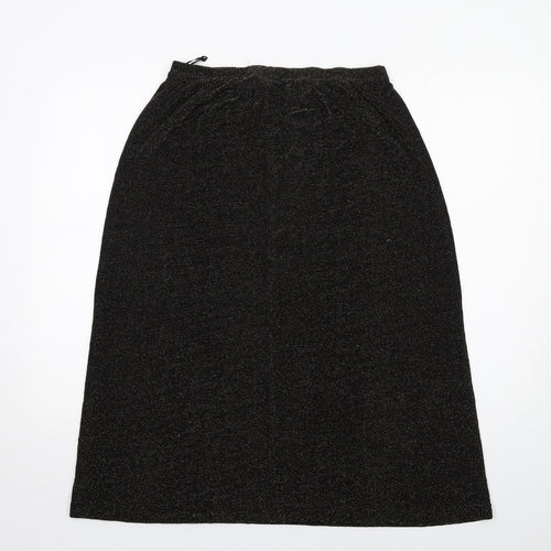 Bonmarché Womens Black Nylon A-Line Skirt Size M