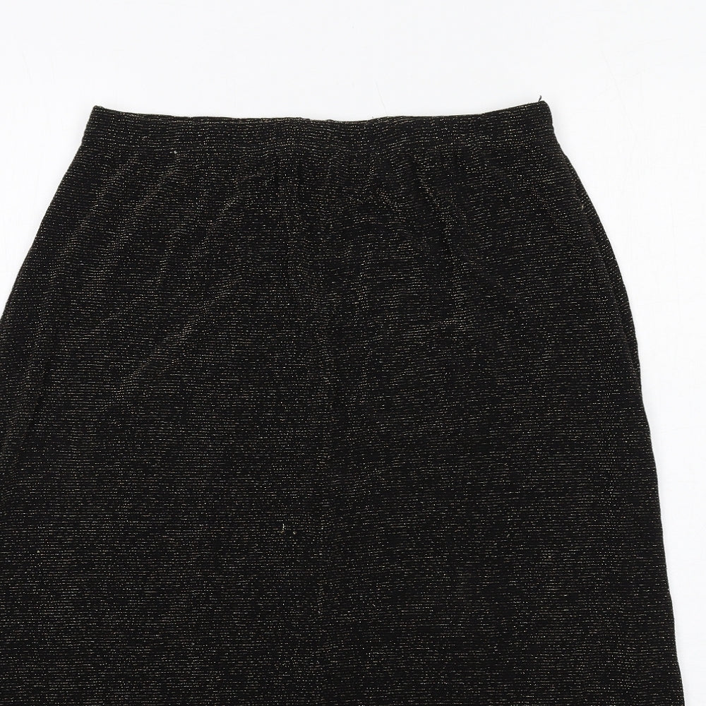Bonmarché Womens Black Nylon A-Line Skirt Size M