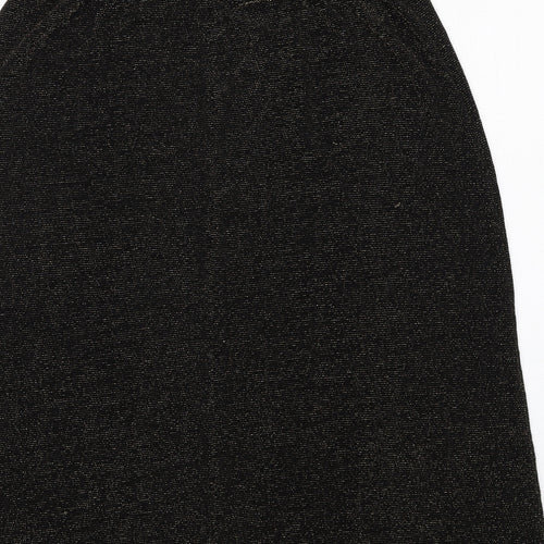Bonmarché Womens Black Nylon A-Line Skirt Size M