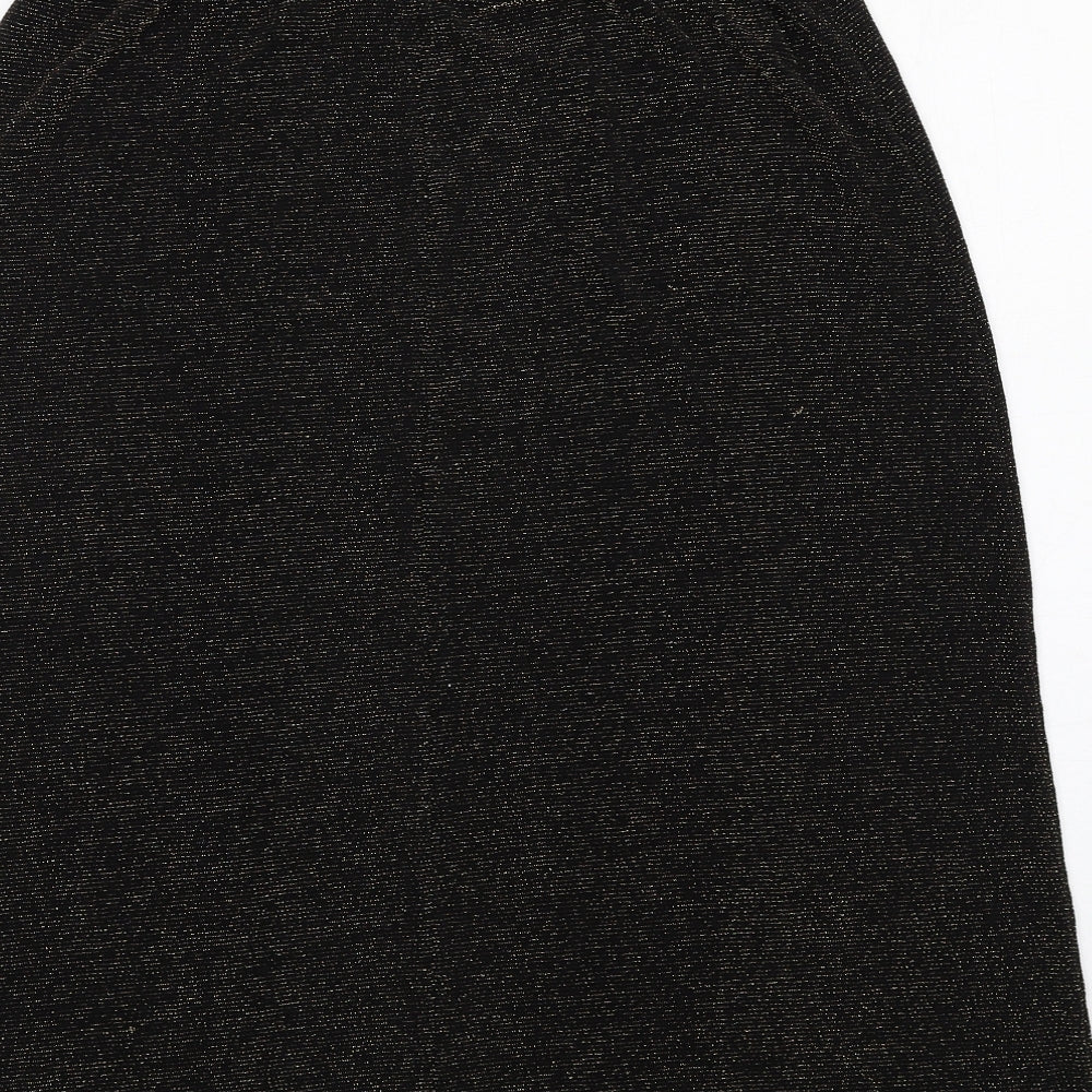 Bonmarché Womens Black Nylon A-Line Skirt Size M