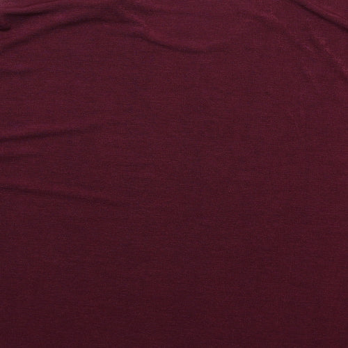 Classics Womens Purple Polyester Basic T-Shirt Size 32 Round Neck