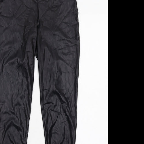 Mint Velvet Womens Black Polyester Capri Leggings Size S - Faux Leather