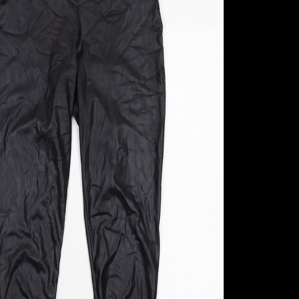 Mint Velvet Womens Black Polyester Capri Leggings Size S - Faux Leather