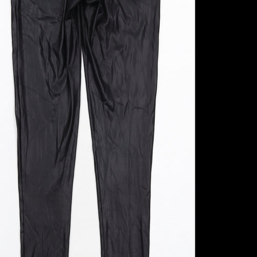 Mint Velvet Womens Black Polyester Capri Leggings Size S - Faux Leather