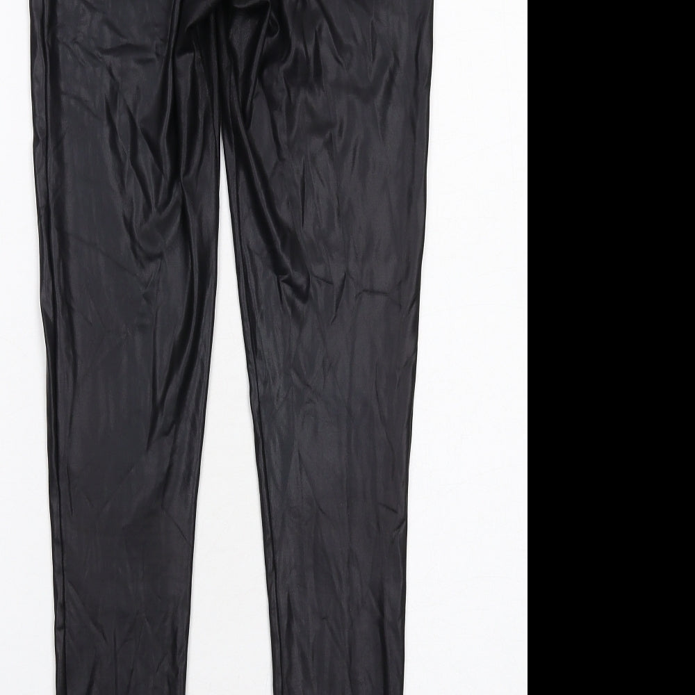 Mint Velvet Womens Black Polyester Capri Leggings Size S - Faux Leather