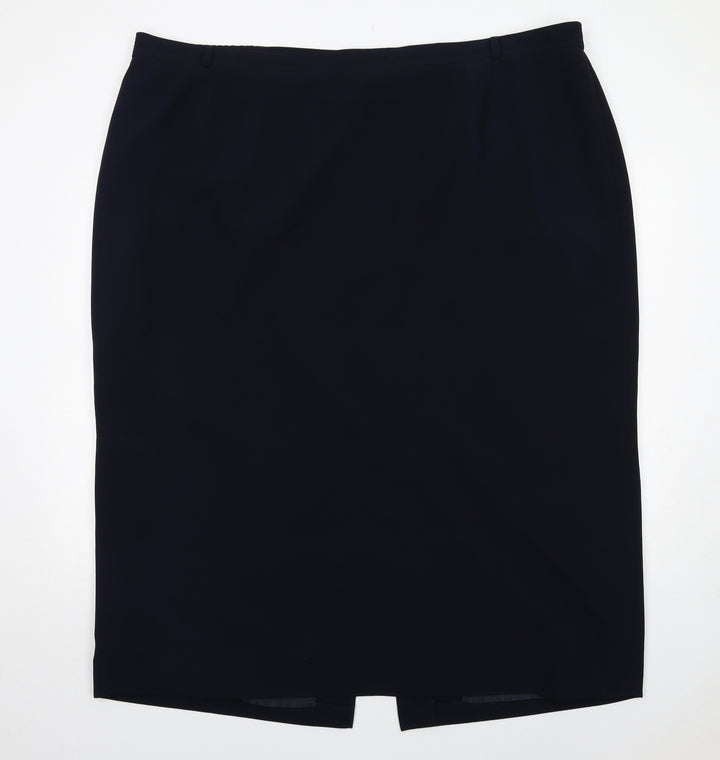 essence Womens Blue Polyester Bandage Skirt Size 30 Zip