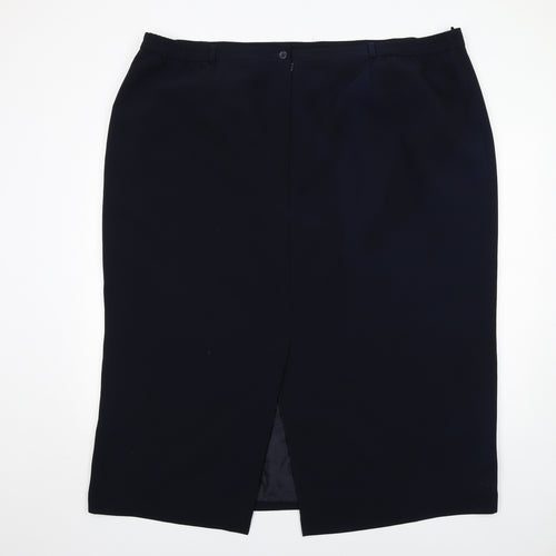 essence Womens Blue Polyester Bandage Skirt Size 30 Zip