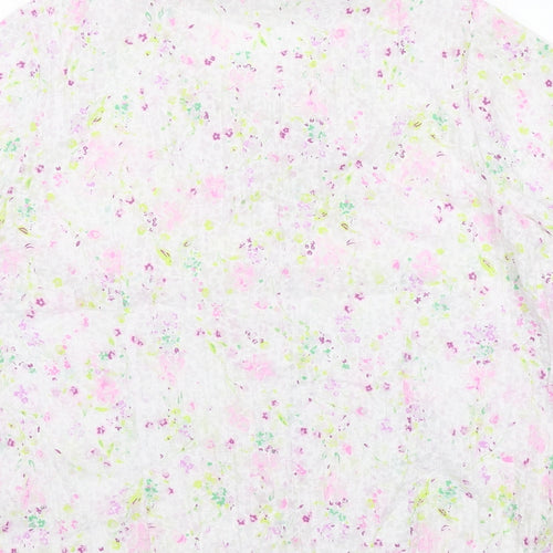 Bonmarché Womens Multicoloured Floral Polyester Basic Button-Up Size 24 Collared