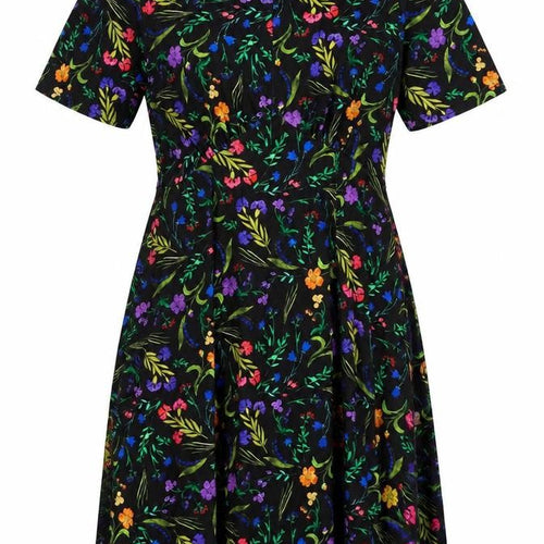 ASOS Womens Multicoloured Floral Polyester T-Shirt Dress Size 8 Round Neck Pullover