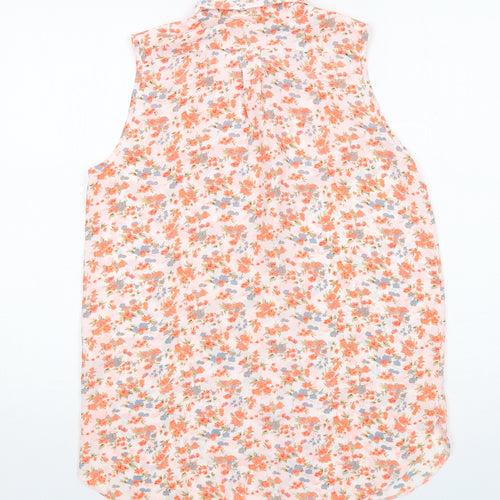 Dorothy Perkins Womens Multicoloured Floral Polyester Basic Button-Up Size 12 Collared