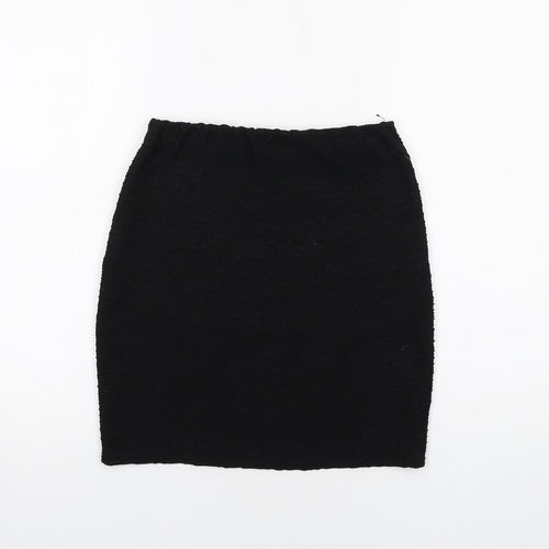 Jane Norman Womens Black Geometric Polyester Bandage Skirt Size 8