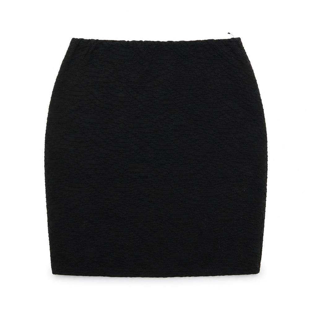 Jane Norman Womens Black Geometric Polyester Bandage Skirt Size 8