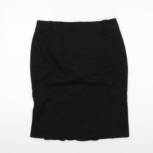NEXT Womens Black Polyester A-Line Skirt Size 12 Zip