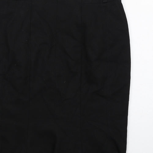 NEXT Womens Black Polyester A-Line Skirt Size 12 Zip