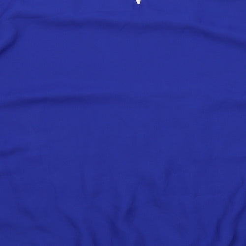 Evans Womens Blue Polyester Basic Blouse Size 22 Round Neck