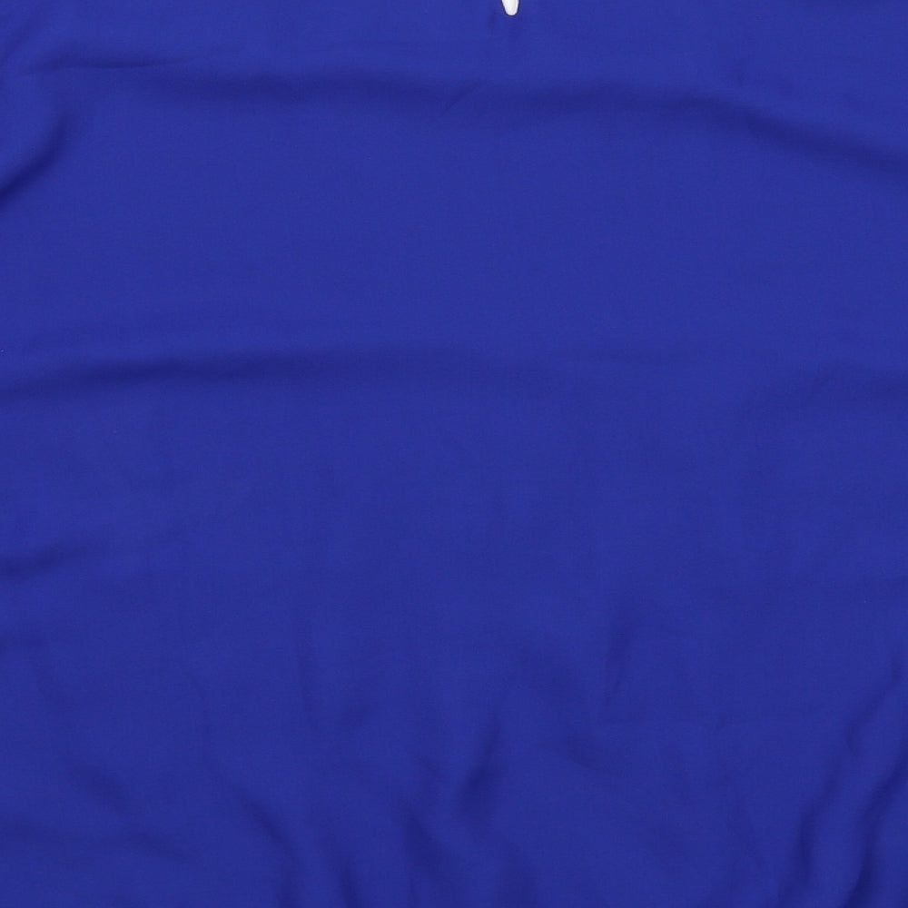 Evans Womens Blue Polyester Basic Blouse Size 22 Round Neck