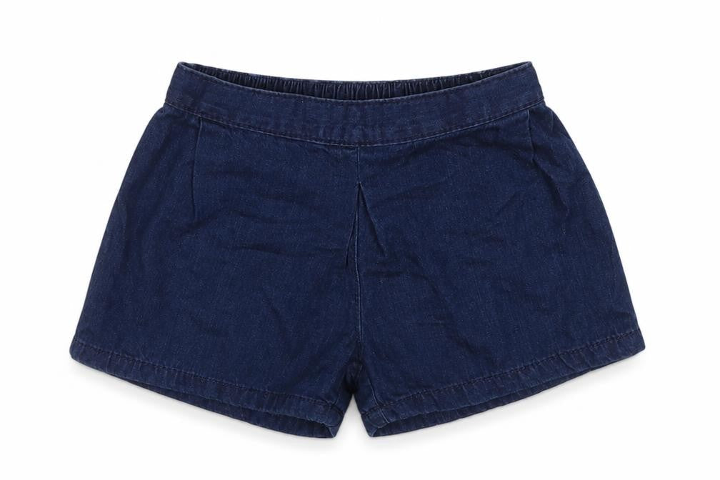 NEXT Girls Blue Cotton Boyfriend Shorts Size 4-5 Years Regular