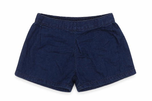 NEXT Girls Blue Cotton Boyfriend Shorts Size 4-5 Years Regular