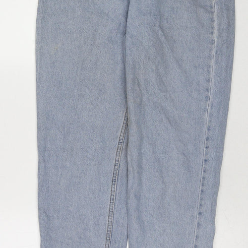 Denim & Co. Womens Blue Cotton Tapered Jeans Size 8 Regular Zip