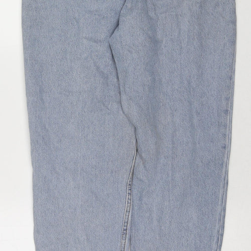 Denim & Co. Womens Blue Cotton Tapered Jeans Size 8 Regular Zip