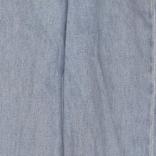 Denim & Co. Womens Blue Cotton Tapered Jeans Size 8 Regular Zip