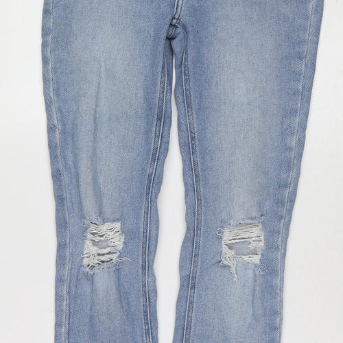 New Look Womens Blue Cotton Skinny Jeans Size 6 Regular Zip