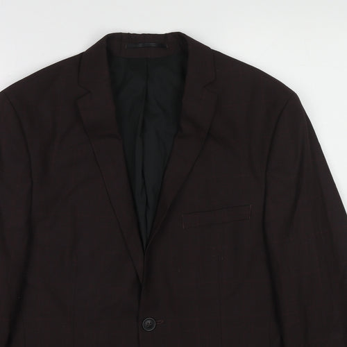 Selected Homme Mens Brown Polyester Jacket Suit Jacket Size 38 Regular