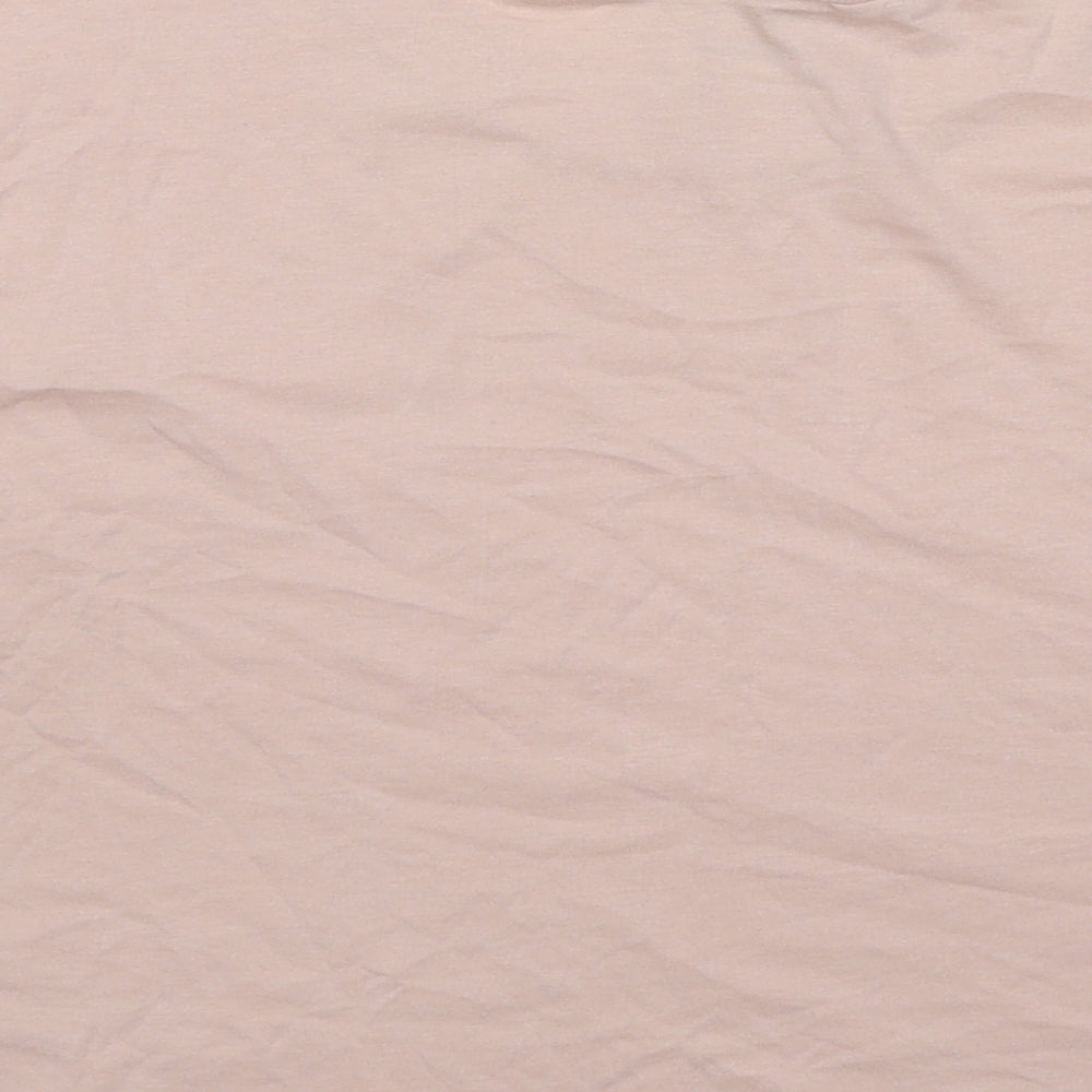 H&M Girls Pink Cotton Cropped T-Shirt Size 15-16 Years Round Neck Pullover - Be Brave and Free