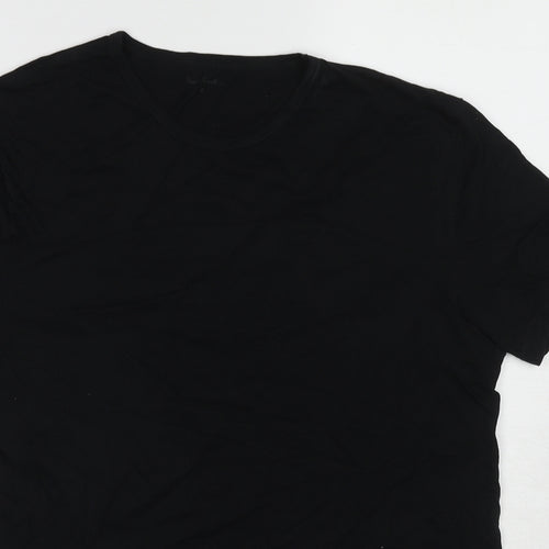 Paul Smith Mens Black Cotton T-Shirt Size M Round Neck