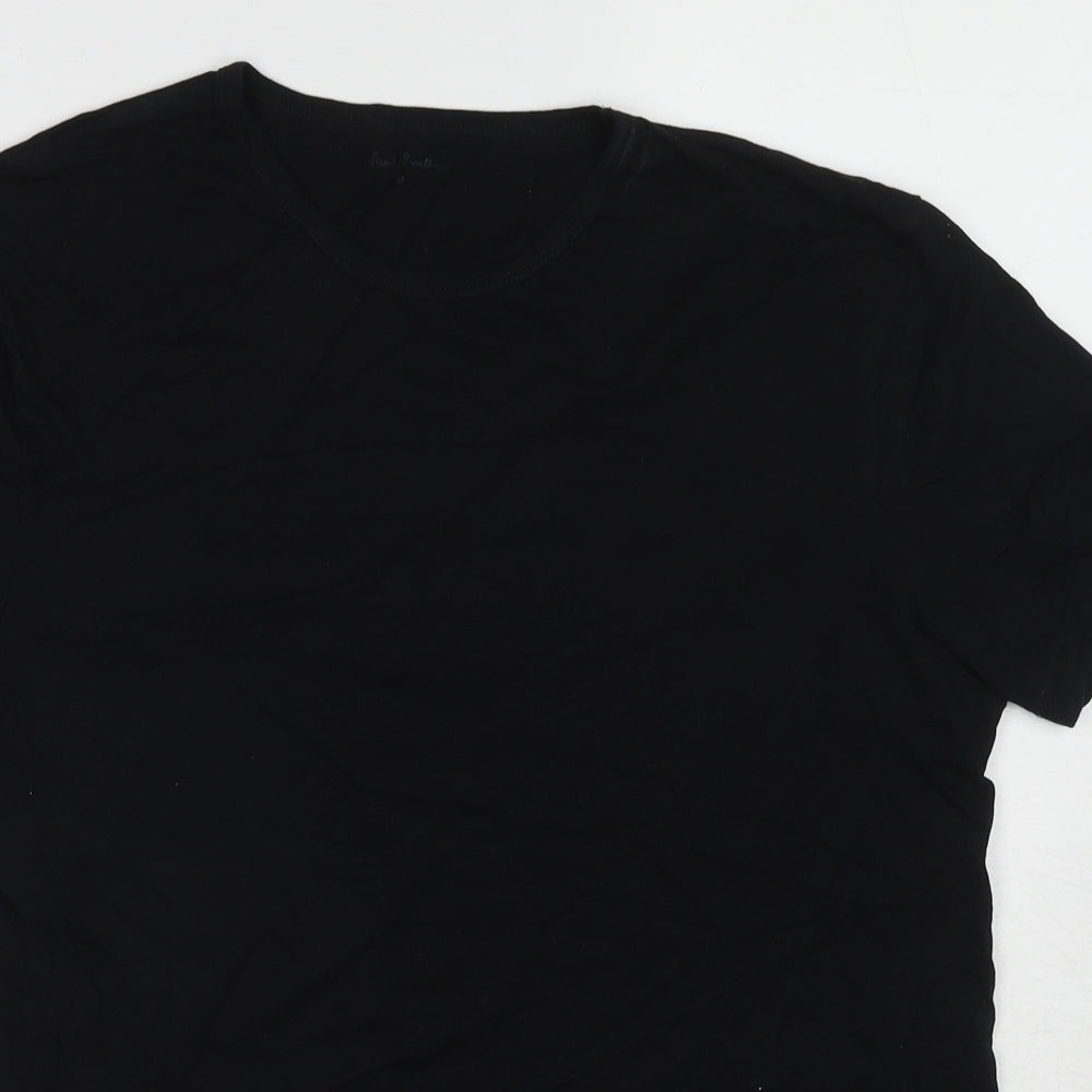 Paul Smith Mens Black Cotton T-Shirt Size M Round Neck