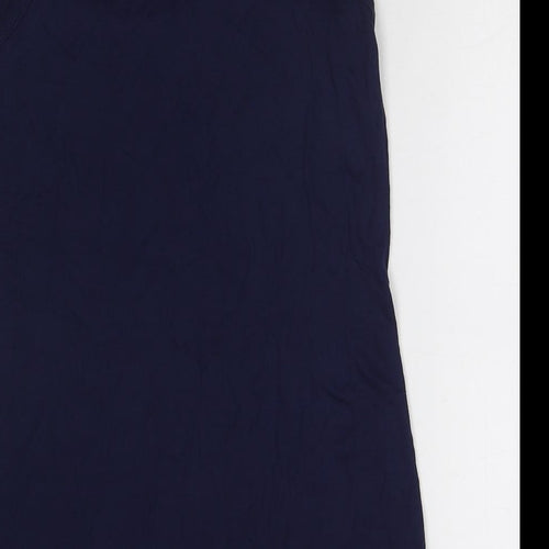 Dorothy Perkins Womens Blue Viscose Basic Tank Size 10 Scoop Neck