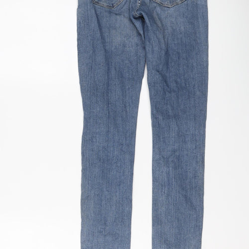 H&M Womens Blue Cotton Skinny Jeans Size 26 in L30 in Regular Button